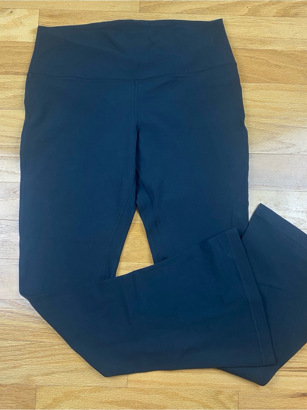 Lululemon Align High Rise Ribbed Mini Flare Pant Womens 14 Black 32” Athleisure